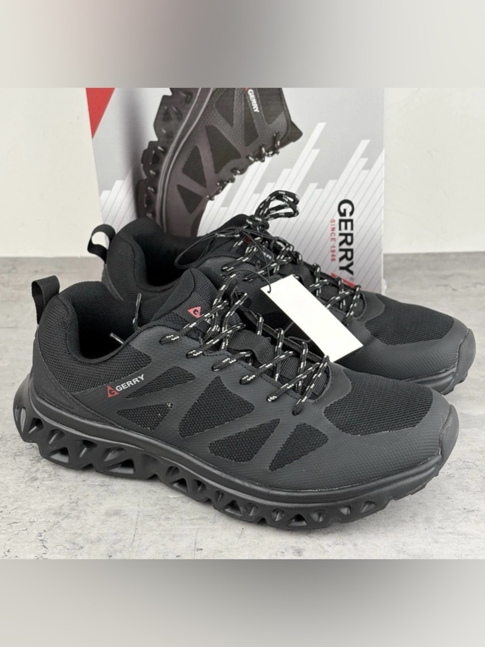 NEW Gerry Men's Speed Trail Lace-Up Shoes Black Size 11 New In Box